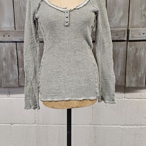 Free People Rag Tag Henley Army Light Green Size Large